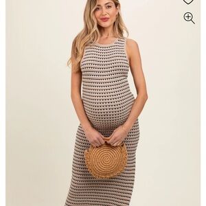 Chic Black and Cream Patterned Dress